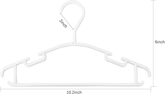 GoodtoU White Baby Hangers for Closet Kid Hangers Bulk Childrens Hangers Plastic Small Hangers 10.24inch(80pack, White)