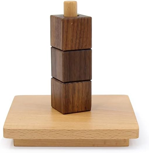 Kiddison Cubes on Vertical Dowel Montessori Eye-Hand Coordination Material Toddler