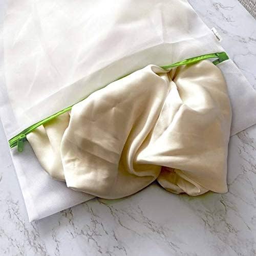 Heritage Park Fine Mesh Laundry Bags - Micro Mesh for Safely Washing Delicates, Wide Bottom for Extra Space, Hidden Zipper and Hanging Storage Loop - Multi Pack (1 Small 15" x 18", 1 Large (20" x 24")