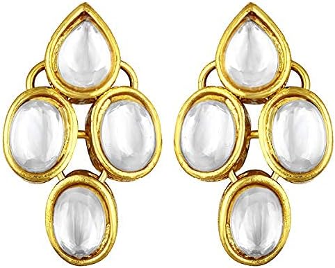 Aheli Indian Traditional Faux Kundan Long Necklace Jewelry Set with Earrings Gift for Women