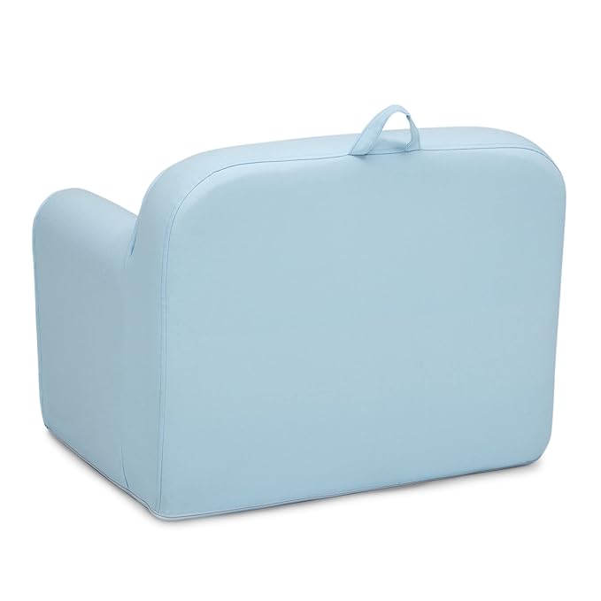 Delta Children Cozee Chair for Kids for Ages 18 Months and Up, Light Blue