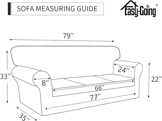 Easy-Going Sofa Slipcover Waterproof Couch Cover for 3 Cushion Couch Sofa Cover Furniture Protector Cover Pets Covers Washable Non-Slip Fabric Pets Kids Children Dog Cat (Sofa, Taupe)