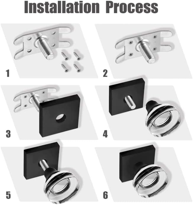 coolnews 2 Pack Crystal Glass Dummy Door Knob Gold Door Knobs Interior Satin Brass Door Knob for Hall and Closet Dummy Door Handles