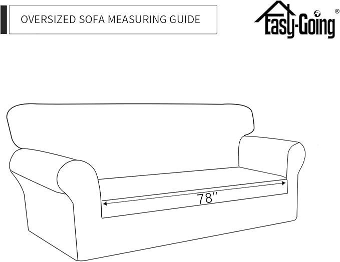 Easy-Going Sofa Slipcover Oversized Sofa Cover Waterproof Couch Cover Furniture Protector Cover Pets Covers Washable Non-Slip Fabric Pets Kids Children Dog Cat (Oversized Sofa, Ivory)