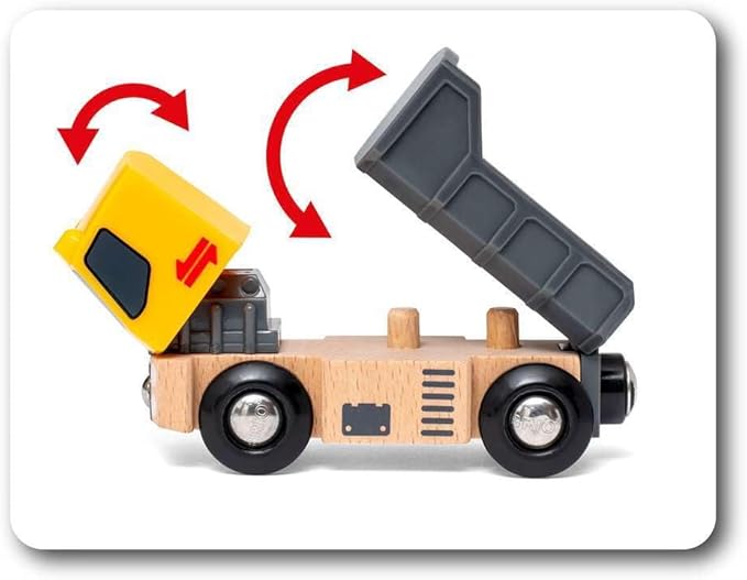 BRIO Construction Vehicles - Premium Wooden Toy Train Set | Fun and Educational | Easy Magnetic Couplings | FSC Certified Wood | Ideal Christmas or Birthday Gift