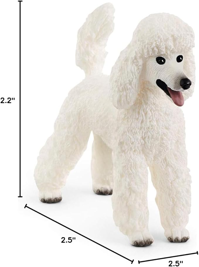 Schleich Farm World, Realisitc Dog Toys for Boys and Girls Ages 3 and Above, Poodle Toy Figurine