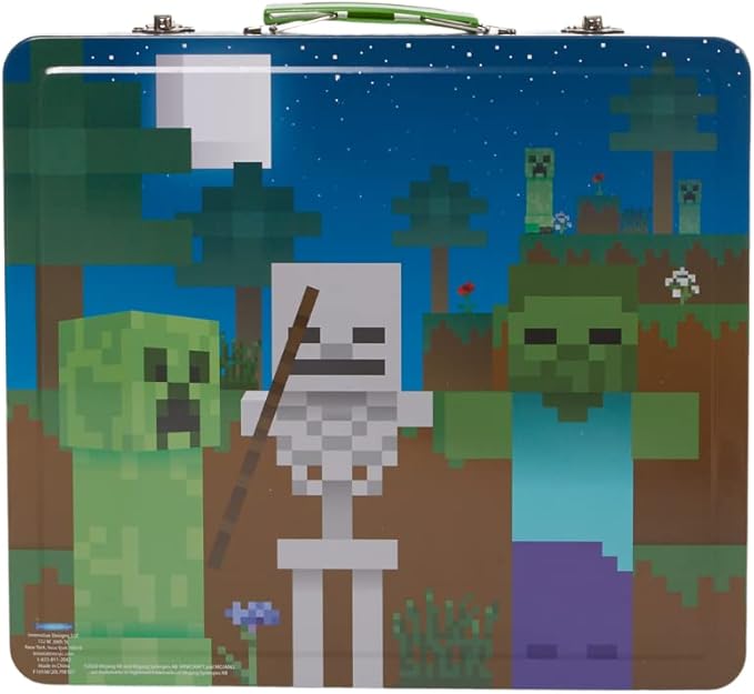 Innovative Designs Minecraft Kids Deluxe Activity Set with Carrying Tin, Coloring Sheets, Tattoos, Stickers, & Art Supplies