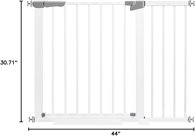 Extra Tall and Wide Baby Gate for Stairs, Child Gate, Auto Close Safety Baby Gate, Durability Dog Gate for The House, Doorways. Gates for Dogs Indoor, White Pressure Baby Gate.