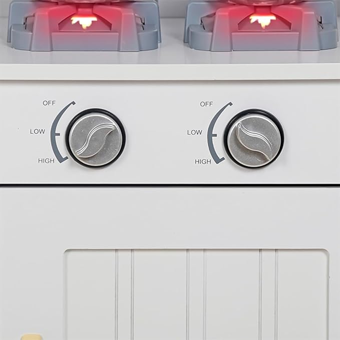 Kids Kitchen Playset,Children Play Kitchen for Toddler,Baby Toy Kitchen Set,Pretend Wooden Kitchen,Birthday Gifts with Play Sink Toy,Lights Sounds, Cooking Set for Kids Ages 3+Boys Girls