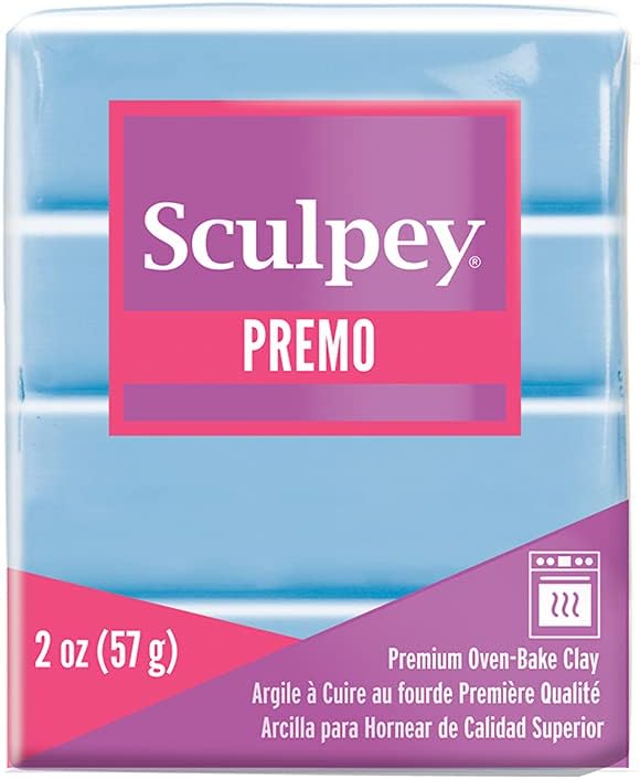 Sculpey Premo Polymer Oven-Bake Clay, Pale Blue, Non Toxic, 2 oz. bar