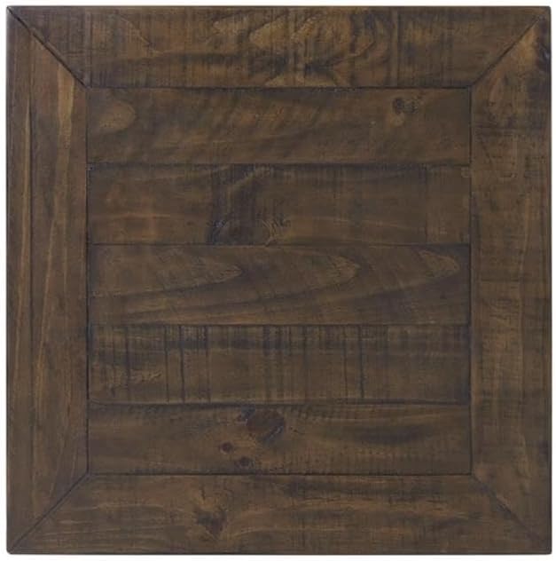 Monterey Farmhouse Rustic End Table, Solid Pine Wood Coastal Side Table with Drawer and Shelf. Black and Brown.