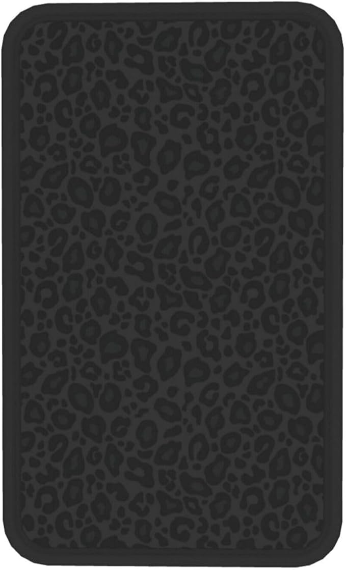 DORKEIXIA Black Leopard Cheetah Print Animal Skin Print Auto Center Console Armrest Pad Universal Car Center Console Cover Seat Box Cover for Sedan, Van, SUV, Truck Car Accessorie