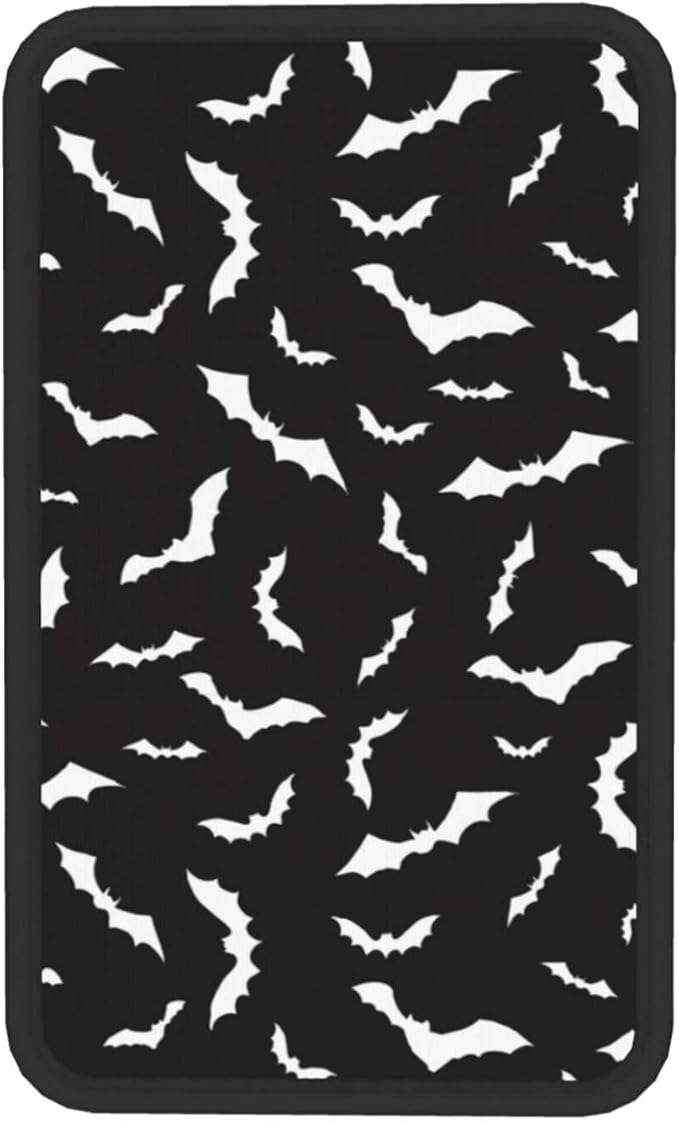 DORKEIXIA Halloween Cool Black Bat Auto Center Console Armrest Pad Universal Car Center Console Cover Seat Box Cover for Sedan, Van, SUV, Truck Car Accessorie