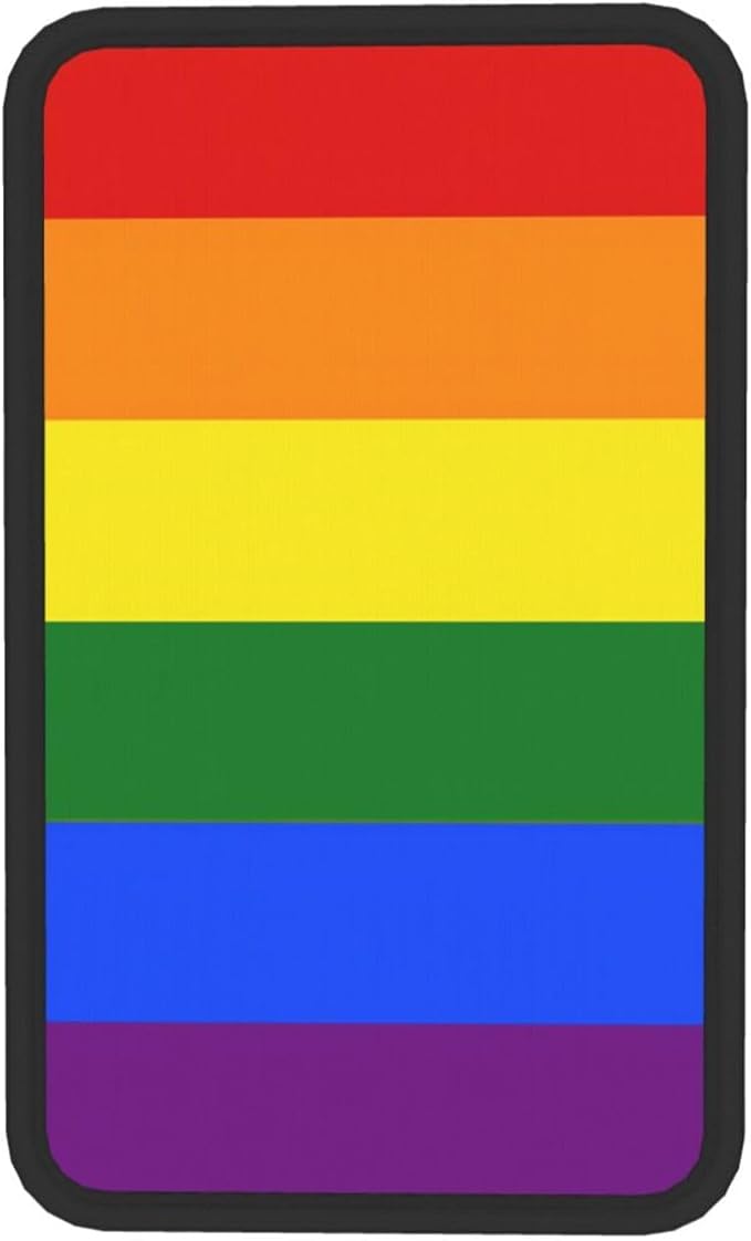 DORKEIXIA Rainbow Gay Pride Flag LGBT Auto Center Console Armrest Pad Universal Car Center Console Cover Seat Box Cover for Sedan, Van, SUV, Truck Car Accessorie