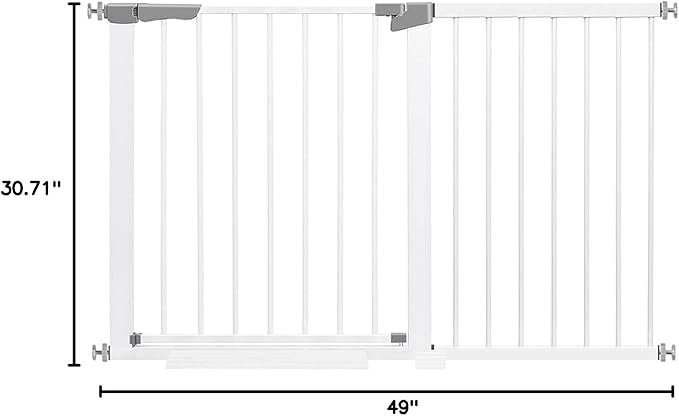 Baby Gate for Doorways Hallways, Retractable Baby Gate for Stairs, Extra Tall Child Safety Gate Extends Up to Extra Wide, Dog Gates for The House Indoor/Outdoor, Easy Fit Pet Gate, Pressure Mounted