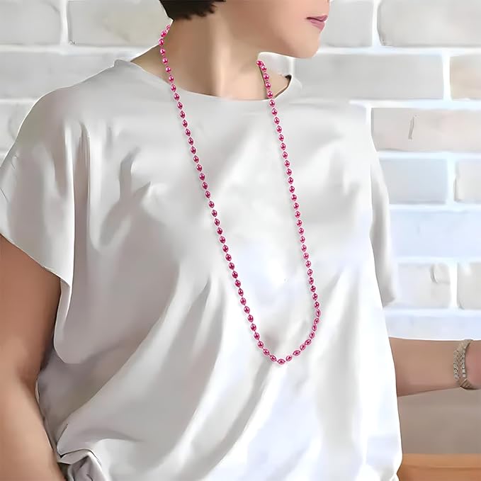 Let's Party Bead Necklace - Pink, Party Accessory