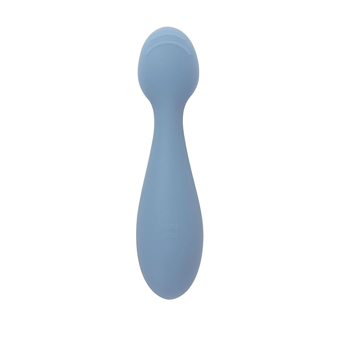 Nuby Silicone Mini Spoons - (2-Pack) Baby-Led Weaning Spoons for Babies - 4+ Months - Blue