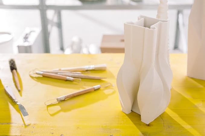 Artzuvs 14Pcs Ceramic Pottery Clay Ribbon Sculpting Tools Kit Wire Texture and Needle Detail Tool with Plastic Box for Carving, Modeling,Sculpture,Trimming