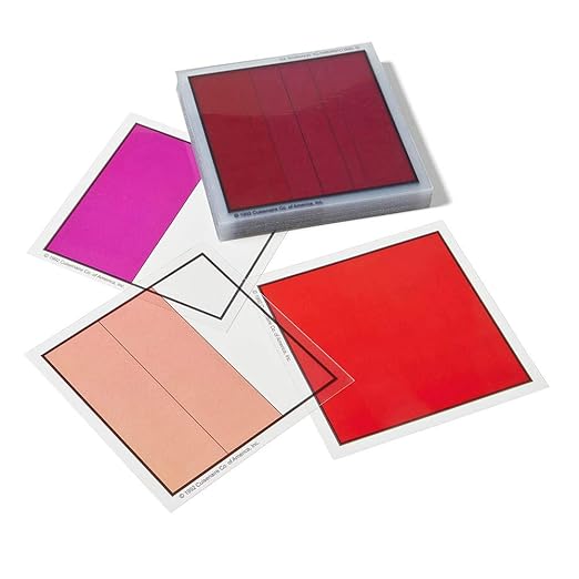 hand2mind Picture Grids for Fractions and Decimals, Math Classroom Manipulatives, Montessori Math Materials, Fraction Manipulatives for Elementary School, Math Teacher Supplies (Set of 60)