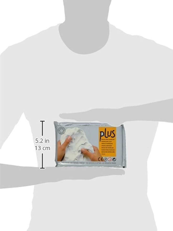 ACTIVA Plus Natural Self-Hardening Clay White 2.2 pounds (Pack of 2)