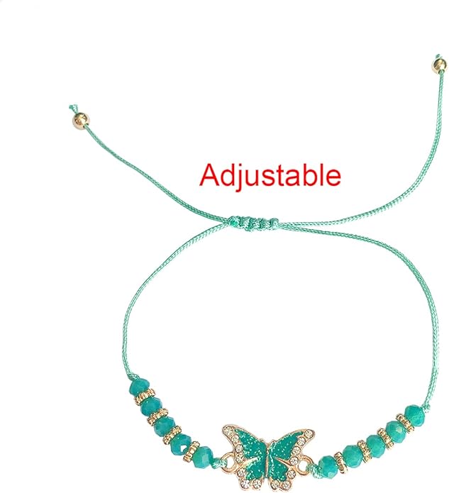 12pc Women Girl Rhinestone Butterfly Bracelet Value Set Kids Party Favor Adjustable Bracelet, Crystal