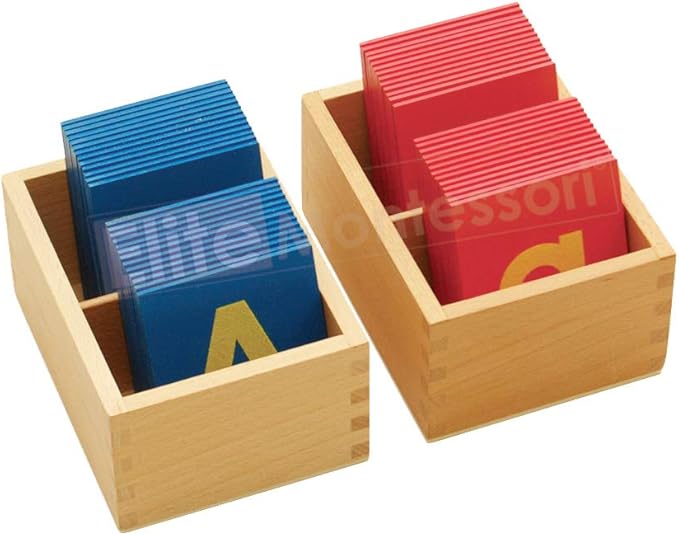 Elite Montessori Lower and Capital Case Sandpaper Letters with Boxes