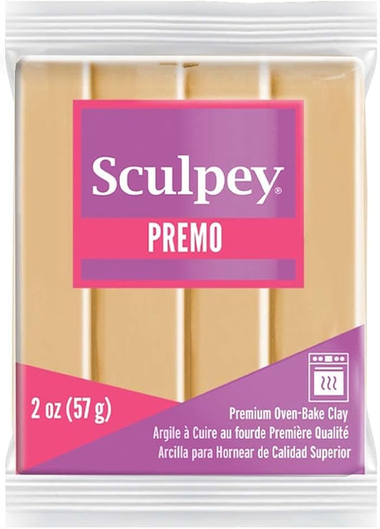 Sculpey Premo™ Polymer Oven-Bake Clay, Ecru, Non Toxic, 2 oz. bar, Great for jewelry making, holiday, DIY, mixed media and home décor projects. Premium clay perfect for clayers and artists.