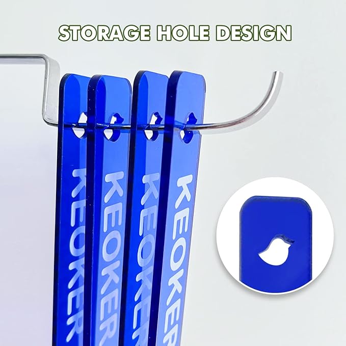 KEOKER Polymer Clay Depth Guide Set, 4 Size for Polymer Clay Thickness,Thickness Rolling Gauge, Roller Depth Guide, Depth Guide Polymer Clay