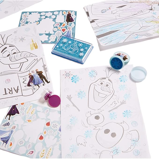 Innovative Designs Disney Frozen 2 Kids Deluxe Activity Set with Carrying Tin, Coloring Sheets, Tattoos, Stickers, & Art Supplies