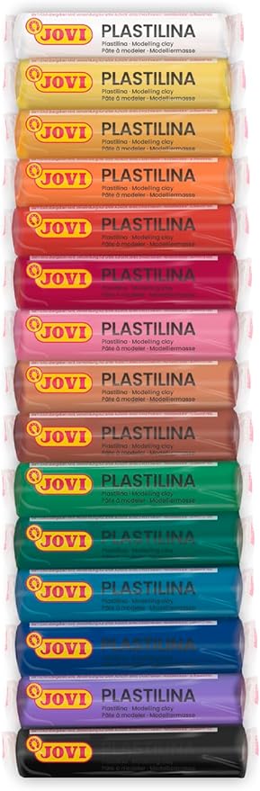 Jovi Plastilina Modeling Clay; Box of 15, 14.1 GMS