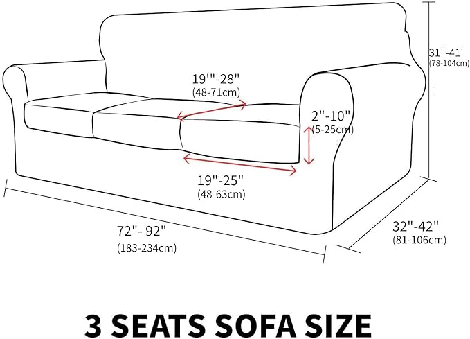 MAXIJIN 4 Piece Couch Covers for 3 Cushion Couch Super Stretch Non Slip Couch Cover for Dogs Pet Friendly Elastic Jacquard Furniture Protector Sofa Slipcovers (Sofa, Light Gray)