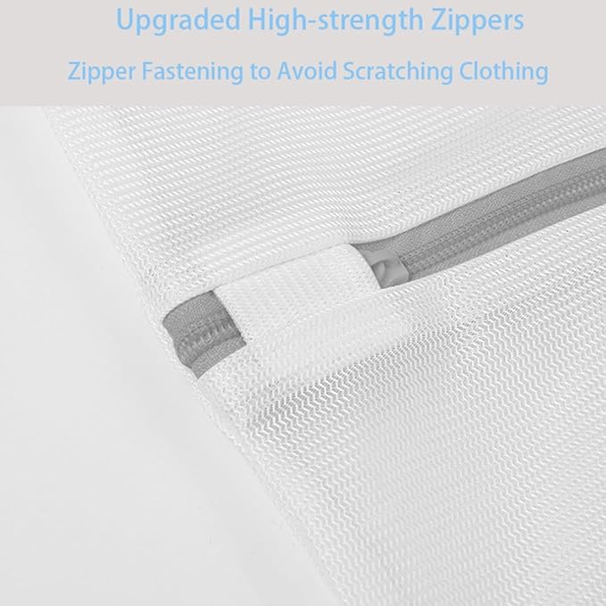 GUOZCARAY 1 Pack 43 x 35 inch and 3 Pack 24 x 24 inch Oversize Laundry Bags Mesh Wash Bags, Large Delicates Bag for Washing Machine, Jumbo Laundry Sack for Washing Big Clothes, Bed Sheet, Bedc