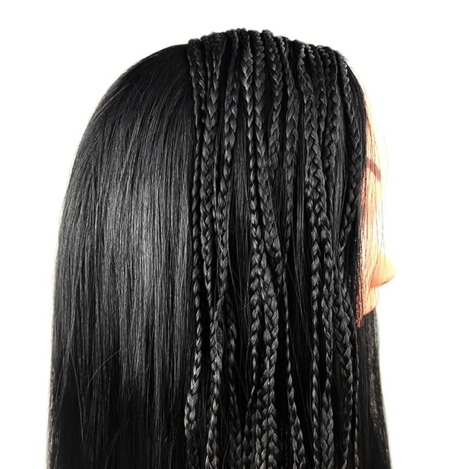 Asha Black Braided Wig For Girls Kids Movie Cosplay Costume Party Halloween Wig With Jewelry Set