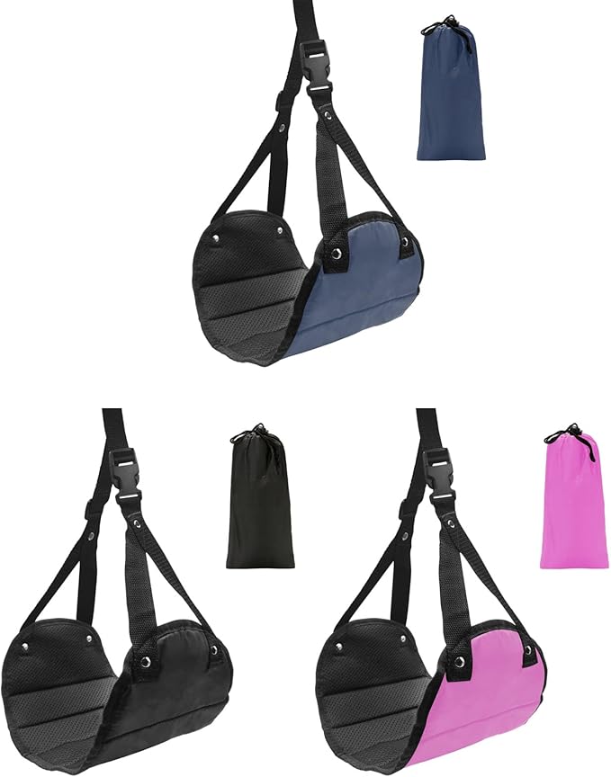 ANGESHA Portable Airplanes Foot Rest Hammock Adjustable Travel for Long Flight Comfort Relief
