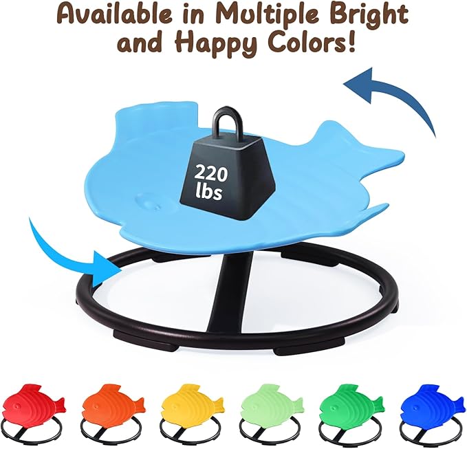 Sensory Spinning Chair for Kids Autism, Kids Swivel Chair Sensory Autism, Sit and Spin for Kids, Therapy Centers Sensory Room Items Blue