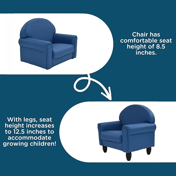 Children's Factory As We Grow Toddler Chair, Deep Water, CF805-195, Flexible Seating for Daycare or Preschool, Kids Reading Chair, Playroom Furniture