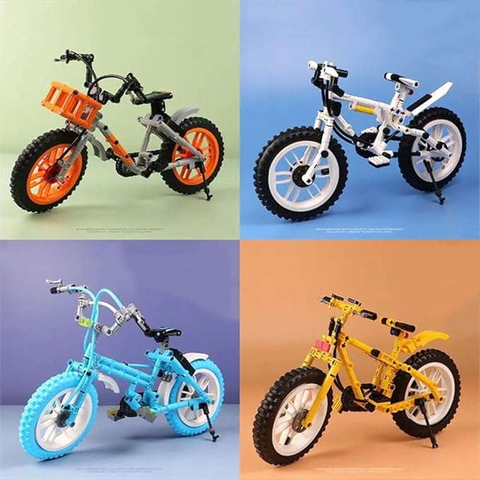 ENHANA Motorcycle Building Blocks Bike Cycle Compatiable with Tech Set Mountain Bike Building Kit Toy STEM Educational Bike Building Set for 6-10 Years Old Boys