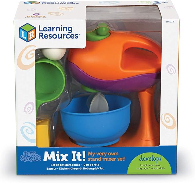 Learning Resources New Sprouts Mix it!, Pretend Play Food, Food Maker Toys, 6 Pieces, Ages 2+
