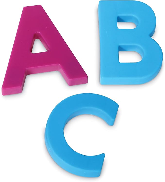 Learning Resources Jumbo Magnetic Uppercase Letters, ABCs, Early Letter Recognition, 40-Pieces, Large Magnetic Letters, Assorted Colors, Ages 3+