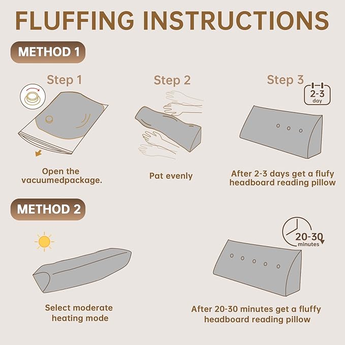 Headboard Pillow King Bed Wedge Pillow for Dorm, Daybed, Back Support, Sitting Up, Reading, Relaxing, Navy Blue