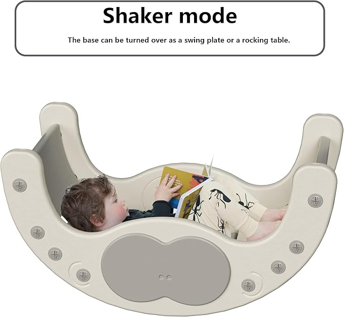 Children's Indoor Climbing Slideway Swing Playground 4-in-1 Function: Slide, Rock Climbing, Balance Board and Cradle Safe and Solid Montessori Toys White(2 Climbing Frame+3 Sliding Plate)