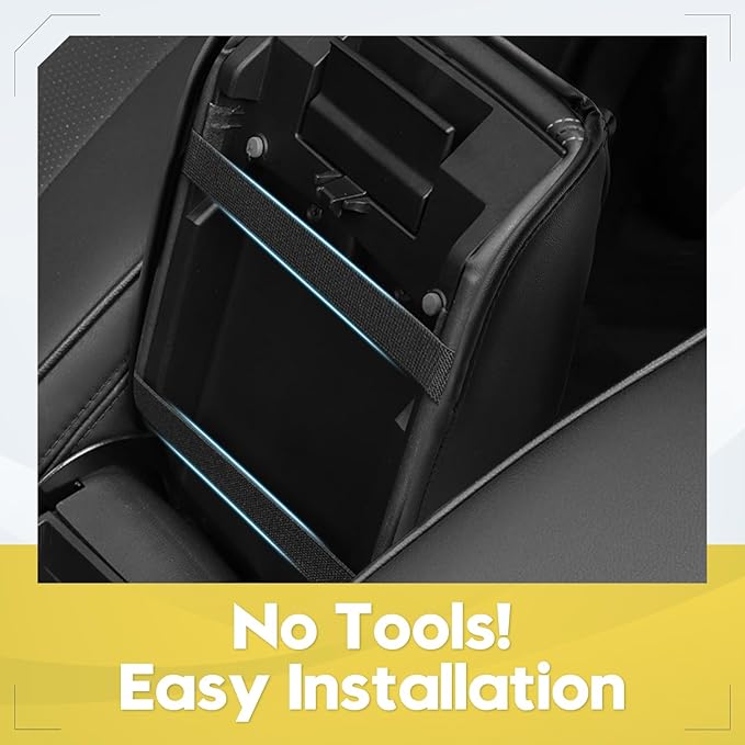 FIILINES Center Console Cover for Subaru Forester 2025 2026, Armrest Cover Pad Cushion Protector Forester Accessories Armrest Cover Anti-Scratch Black