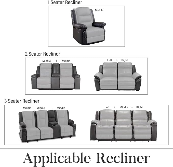 TOMORO Non-Slip Recliner Sofa Cover - 100% Waterproof Seat Recliner Chair Slipcover Furniture Protector, Washable Couch Cover for Dog and Kids, 23 x 38 inch Brown
