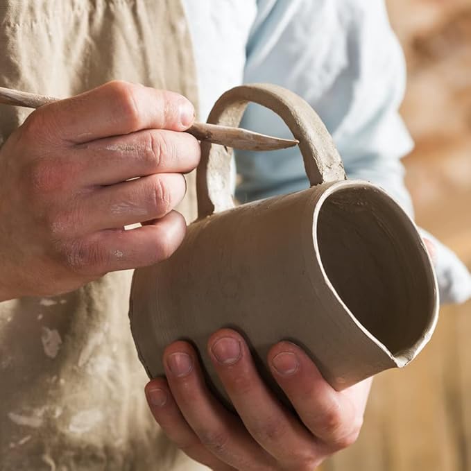 Clay Tools for Pottery Ceramic Sculpting, Yagugu 25Pcs Basic Wood Ceramics Carving Polymer Clay Tool Supplies kit Accessories for Kids, Adults and Artists Modeling Shaping Building for Art&Craft