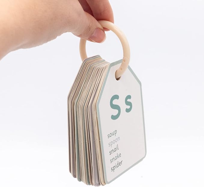 Good Ground Bible ABC Flash Cards Preschool Sunday School Toys Christian Homeschool Alphabet Ring Cards Toddler ABC Phonic Letters & Words