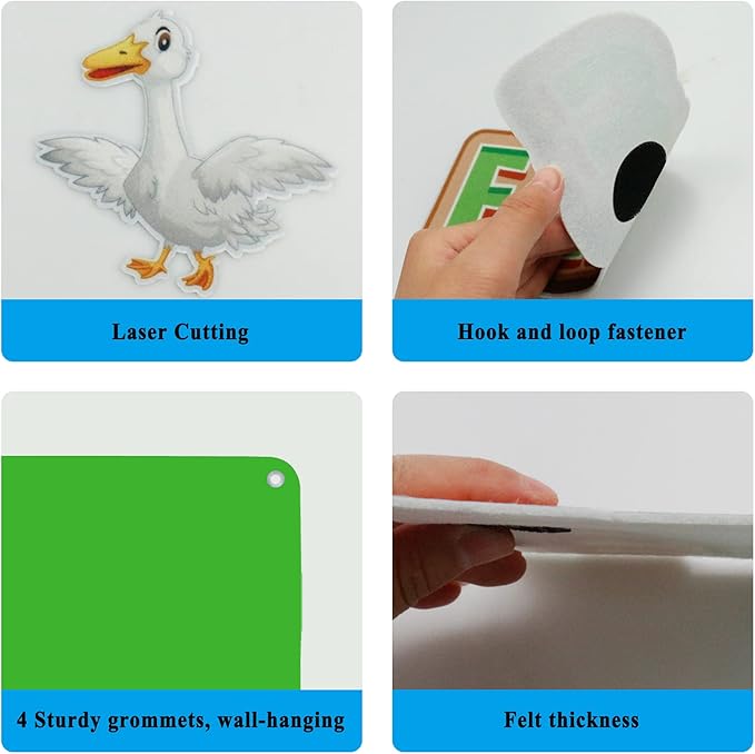 Craftstory 47 Pcs Farm Animals Toys Flannel Felt Board Story Sets for Toddlers Kids 47 Pieces Farm Barnyard Toys Interactive Montessori Sensory Busy Board Arts Crafts Gifts for Kids