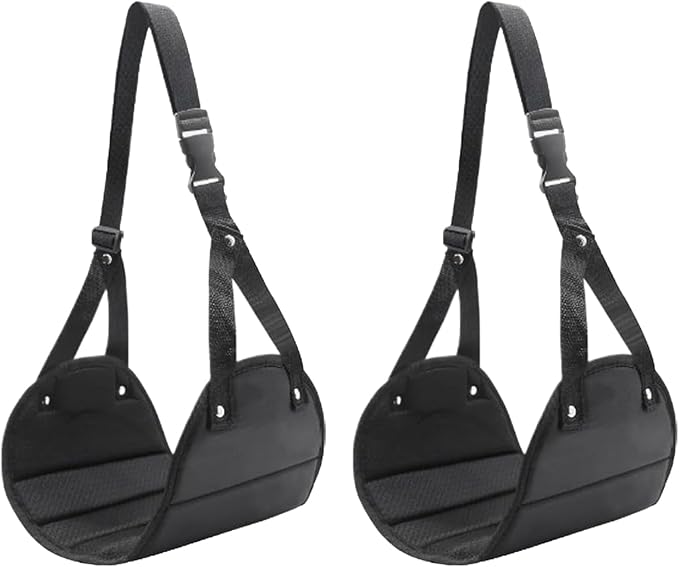 Airplane Foot Hammock, Portable Rest Sling with Extended Adjustable Strap, Airplane Footrest for Relaxing Feet, Car, Office, International Flying, Road Trip, Work, and Travel Comfort