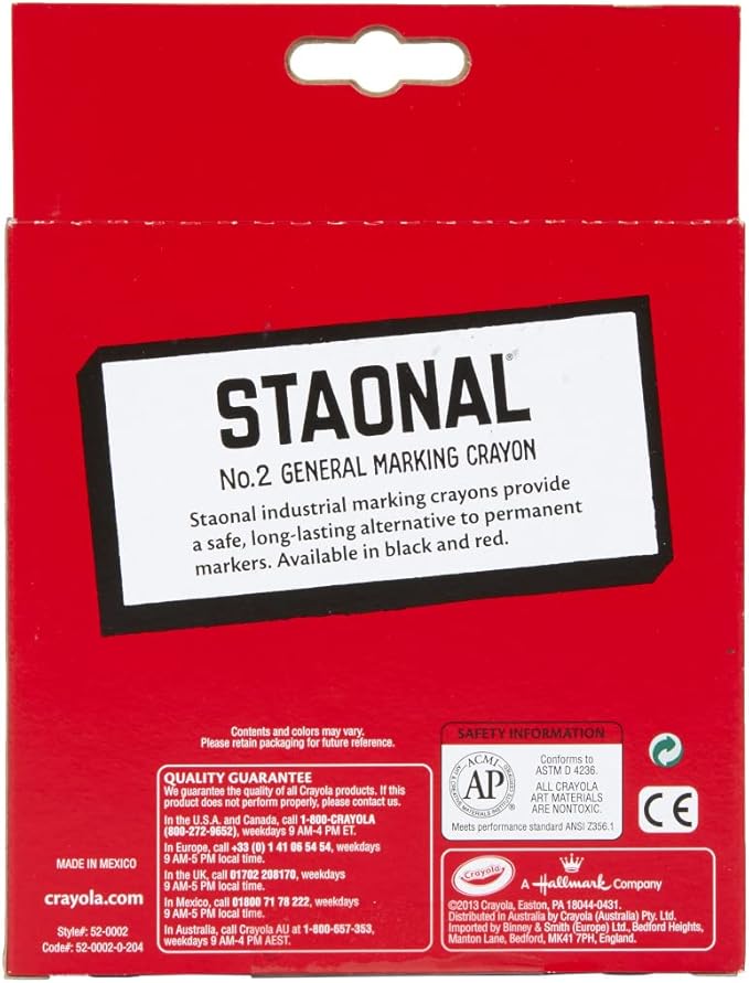 Crayola Bulk Extra Large Marking Crayons, Black, 8 Count (52-0002-2-051)
