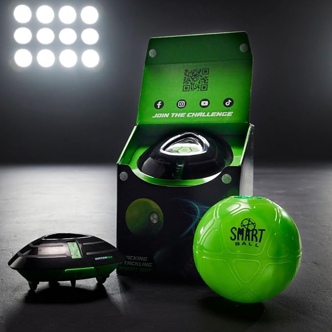 Soccer Bot - Ultimate Indoor Soccer Game with Score Tracker and Speed Modes, Soccer Training Toy