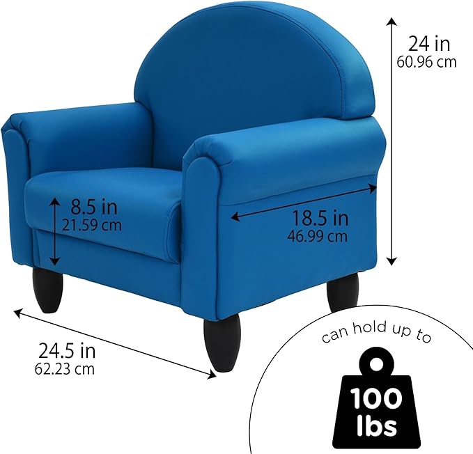 Children's Factory As We Grow Toddler Chair, Deep Water, CF805-195, Flexible Seating for Daycare or Preschool, Kids Reading Chair, Playroom Furniture